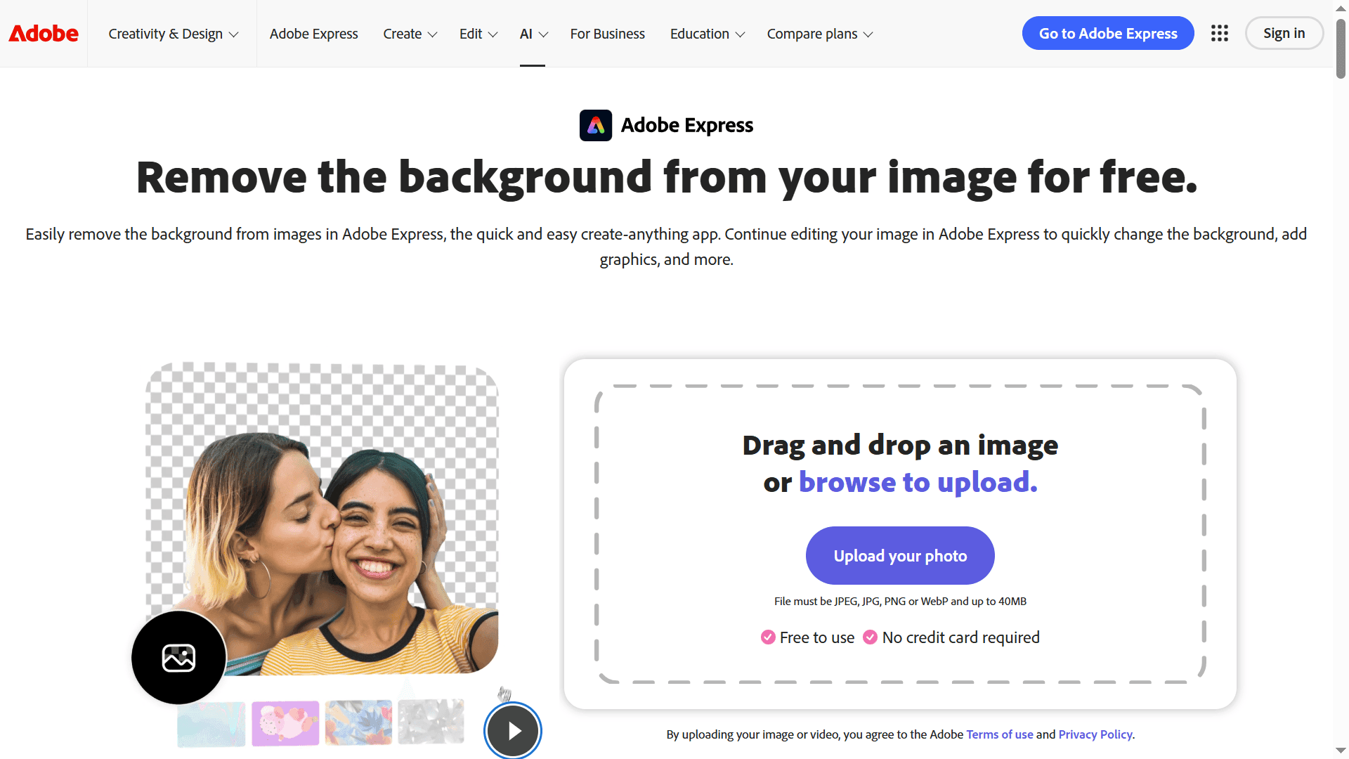 Tool Image - Adobe BG Remover