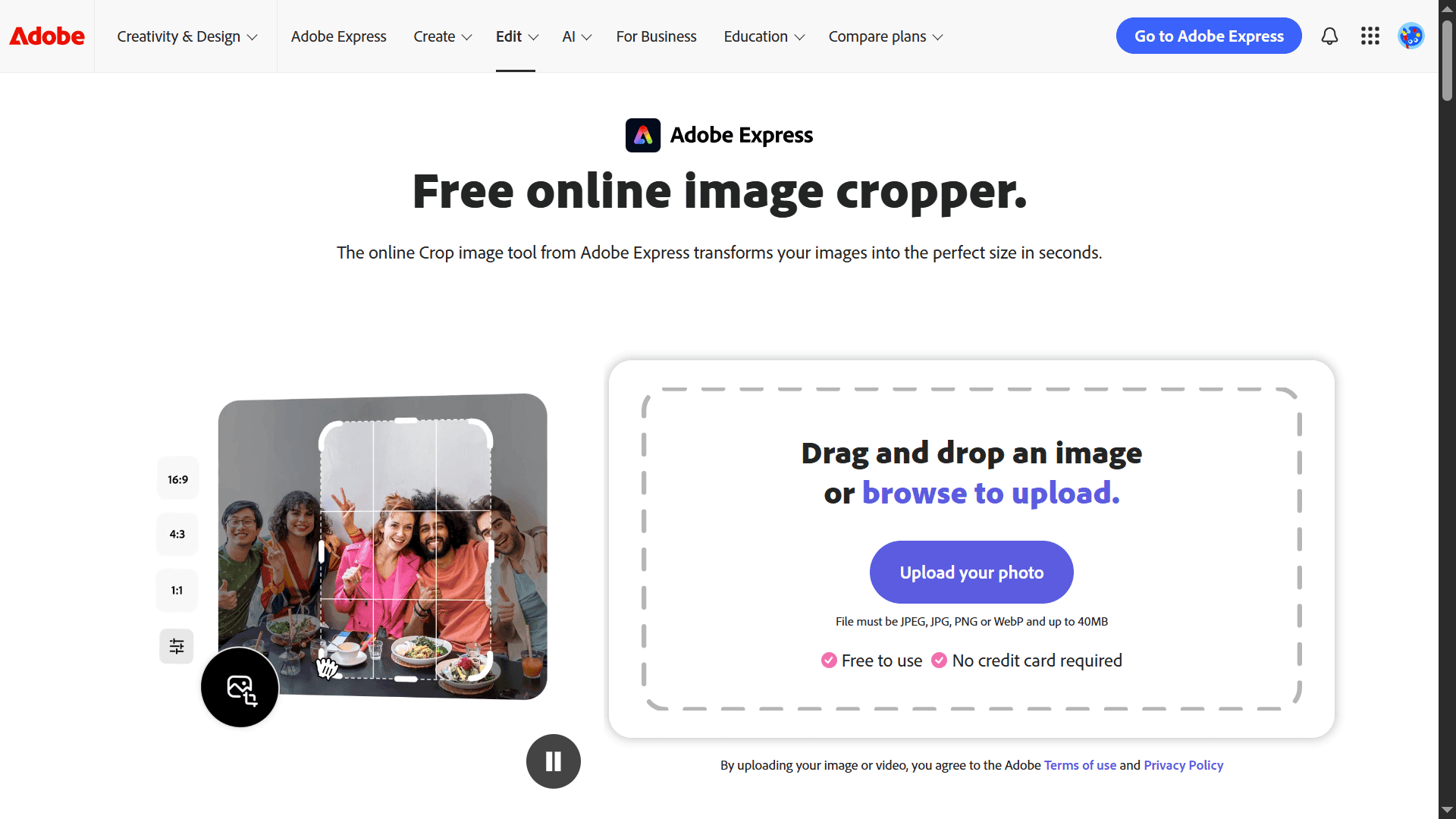 Adobe Image Cropper
